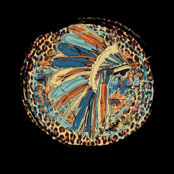 LEOPARD CIRCLE INDIAN HEADDRESS Thumbnail