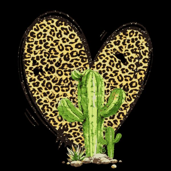 DISTRESSED LEOPARD CACTUS HEART Thumbnail