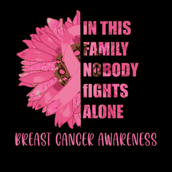 NO ONE FIGHTS ALONE  BREAST CANCER FLOWER Thumbnail