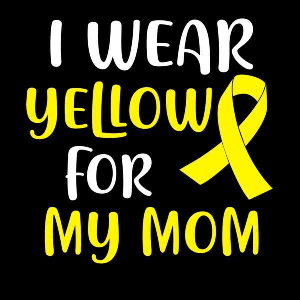 I wear yellow for my mom custom ribbon kids Thumbnail