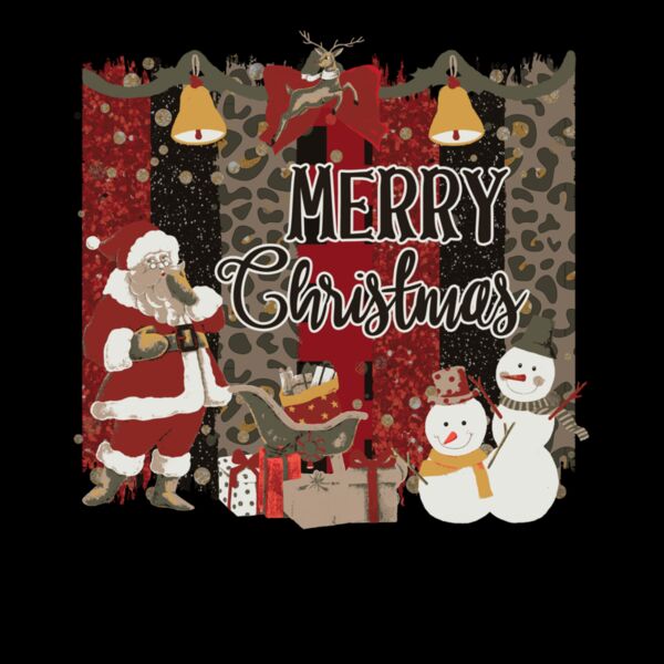 MERRY CHRISTMAS  VINTAGE SANTA SNOWMAN Thumbnail