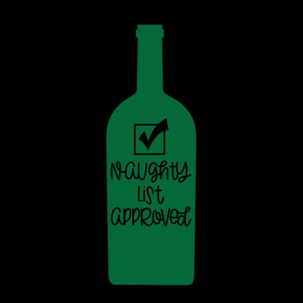 NAUGHTY LIST APPROVED   wine bag Thumbnail