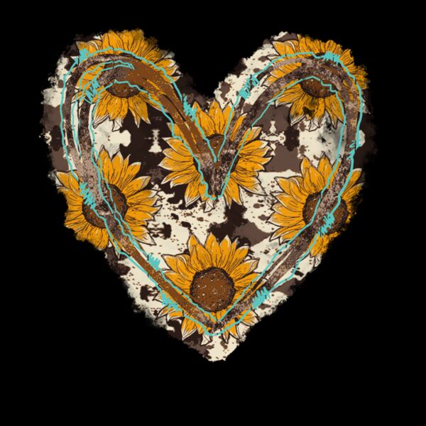 COWHIDE SUNFLOWER HEART Thumbnail
