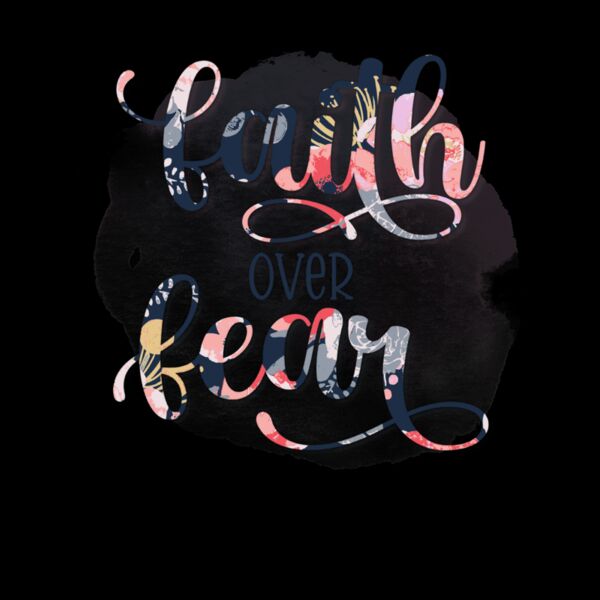 faith over fear pink floral Thumbnail