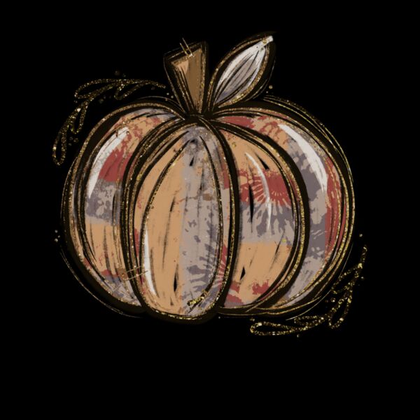 Tie Dyed Glitter Pumpkin Thumbnail