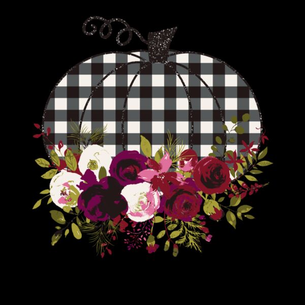BLACK PLAID FLORAL PUMPKIN Thumbnail