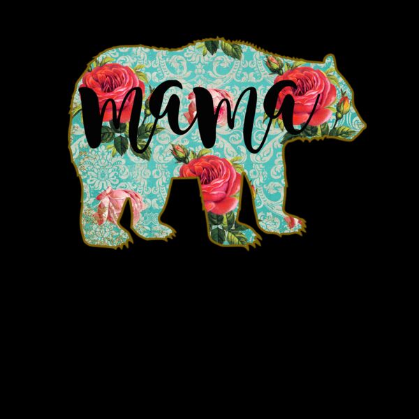 Floral mama bear Thumbnail