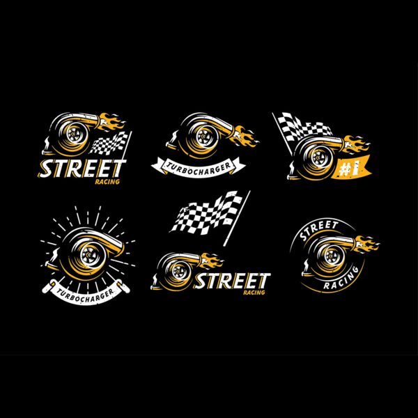 Turbocharger Logo Free Vector Thumbnail