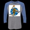 Unisex Triblend Three-Quarter Raglan T-Shirt Thumbnail