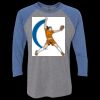 Unisex Triblend Three-Quarter Raglan T-Shirt Thumbnail