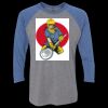 Unisex Triblend Three-Quarter Raglan T-Shirt Thumbnail