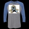 Unisex Triblend Three-Quarter Raglan T-Shirt Thumbnail