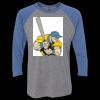 Unisex Triblend Three-Quarter Raglan T-Shirt Thumbnail