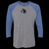 Unisex Triblend Three-Quarter Raglan T-Shirt Thumbnail