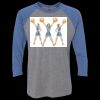 Unisex Triblend Three-Quarter Raglan T-Shirt Thumbnail
