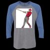 Unisex Triblend Three-Quarter Raglan T-Shirt Thumbnail