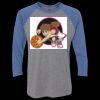 Unisex Triblend Three-Quarter Raglan T-Shirt Thumbnail
