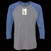 Unisex Triblend Three-Quarter Raglan T-Shirt Thumbnail