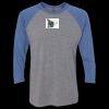 Unisex Triblend Three-Quarter Raglan T-Shirt Thumbnail