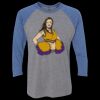 Unisex Triblend Three-Quarter Raglan T-Shirt Thumbnail