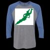Unisex Triblend Three-Quarter Raglan T-Shirt Thumbnail