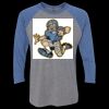 Unisex Triblend Three-Quarter Raglan T-Shirt Thumbnail