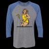 Unisex Triblend Three-Quarter Raglan T-Shirt Thumbnail