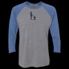Unisex Triblend Three-Quarter Raglan T-Shirt Thumbnail