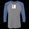 Unisex Triblend Three-Quarter Raglan T-Shirt Thumbnail