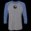 Unisex Triblend Three-Quarter Raglan T-Shirt Thumbnail