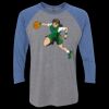 Unisex Triblend Three-Quarter Raglan T-Shirt Thumbnail
