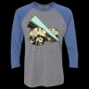Unisex Triblend Three-Quarter Raglan T-Shirt Thumbnail