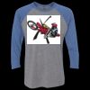 Unisex Triblend Three-Quarter Raglan T-Shirt Thumbnail