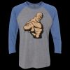 Unisex Triblend Three-Quarter Raglan T-Shirt Thumbnail