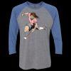 Unisex Triblend Three-Quarter Raglan T-Shirt Thumbnail