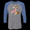 Unisex Triblend Three-Quarter Raglan T-Shirt Thumbnail