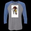 Unisex Triblend Three-Quarter Raglan T-Shirt Thumbnail
