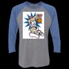 Unisex Triblend Three-Quarter Raglan T-Shirt Thumbnail