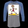 Unisex Triblend Three-Quarter Raglan T-Shirt Thumbnail