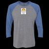 Unisex Triblend Three-Quarter Raglan T-Shirt Thumbnail