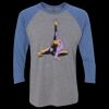 Unisex Triblend Three-Quarter Raglan T-Shirt Thumbnail
