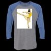Unisex Triblend Three-Quarter Raglan T-Shirt Thumbnail