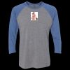 Unisex Triblend Three-Quarter Raglan T-Shirt Thumbnail