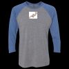 Unisex Triblend Three-Quarter Raglan T-Shirt Thumbnail