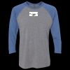 Unisex Triblend Three-Quarter Raglan T-Shirt Thumbnail