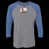 Unisex Triblend Three-Quarter Raglan T-Shirt Thumbnail