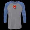 Unisex Triblend Three-Quarter Raglan T-Shirt Thumbnail