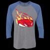 Unisex Triblend Three-Quarter Raglan T-Shirt Thumbnail