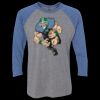 Unisex Triblend Three-Quarter Raglan T-Shirt Thumbnail