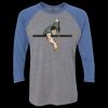 Unisex Triblend Three-Quarter Raglan T-Shirt Thumbnail